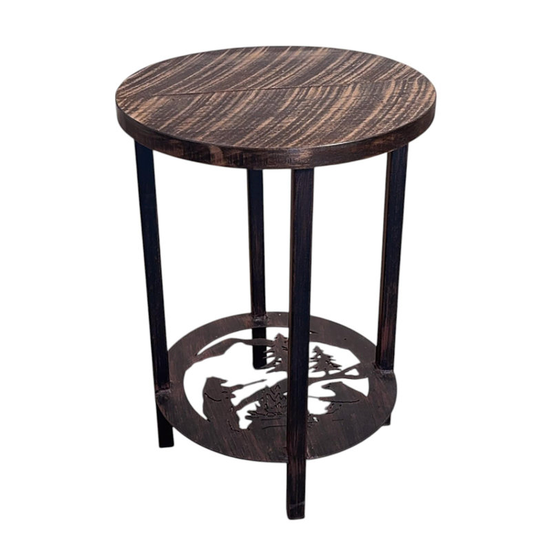 Table de bout Burnt Sienna / Rough Stain