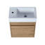 Meuble-lavabo mural 18 po avec lavabo en résine blanche et porte d'armoire à fermeture en douceur 18 po-872271493