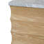 Meuble-lavabo sur pied simple 36,5 po avec plateau en marbre de Carrare Rhodes