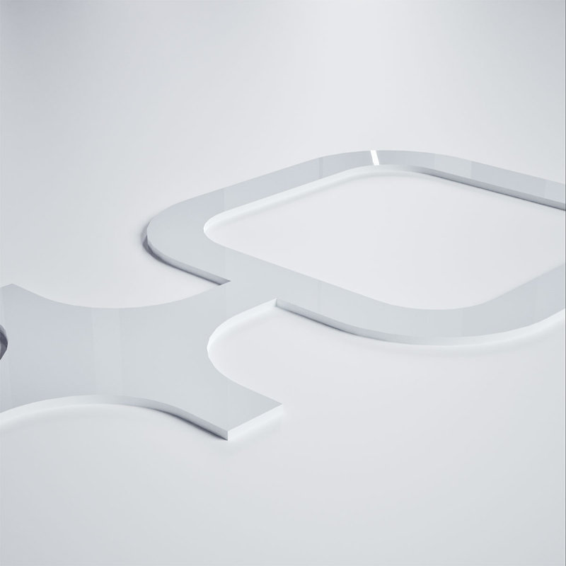 Panneaux muraux décoratifs en acrylique Lancaster, très petit, l 12 7/8 po x H 7 3/8 po x T 1/8 po, blanc, Blanc