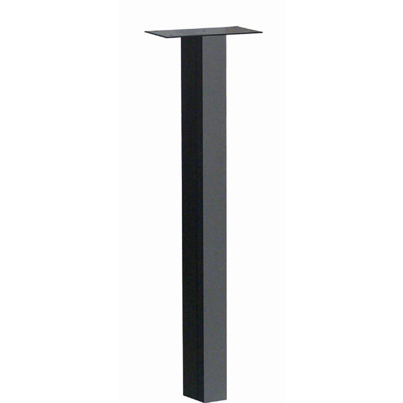Black Steel 46.5'' Standard In-Ground Mailbox Post