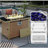 43" Propane Gas Fire Pit Table, 60,000 BTU Rectangular Open Weave Wicker Fire Pit with Glass Windscreen, Suitable for Outdoor Patio, Balcony, Garden, and Backyard-972408605