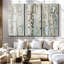 «Birch Wood Meadow», 3 pièces sur toile-98563152
