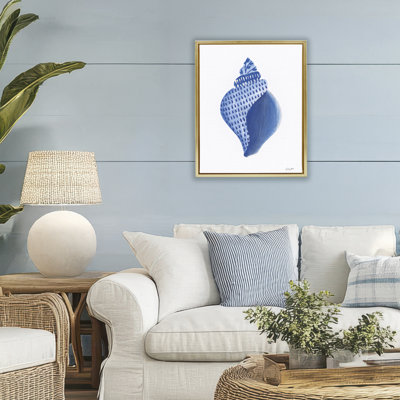 Cadre flottant Chinoiserie Conch Shell, design par Courtney Prahl