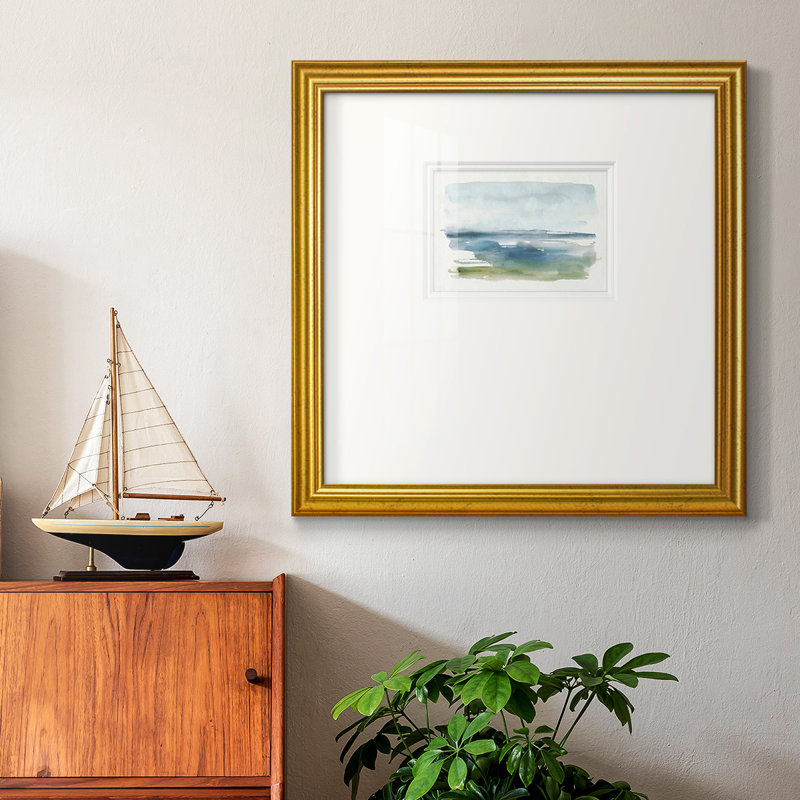 Daluz " Coastline Splash IV ", 17" W x 17" H