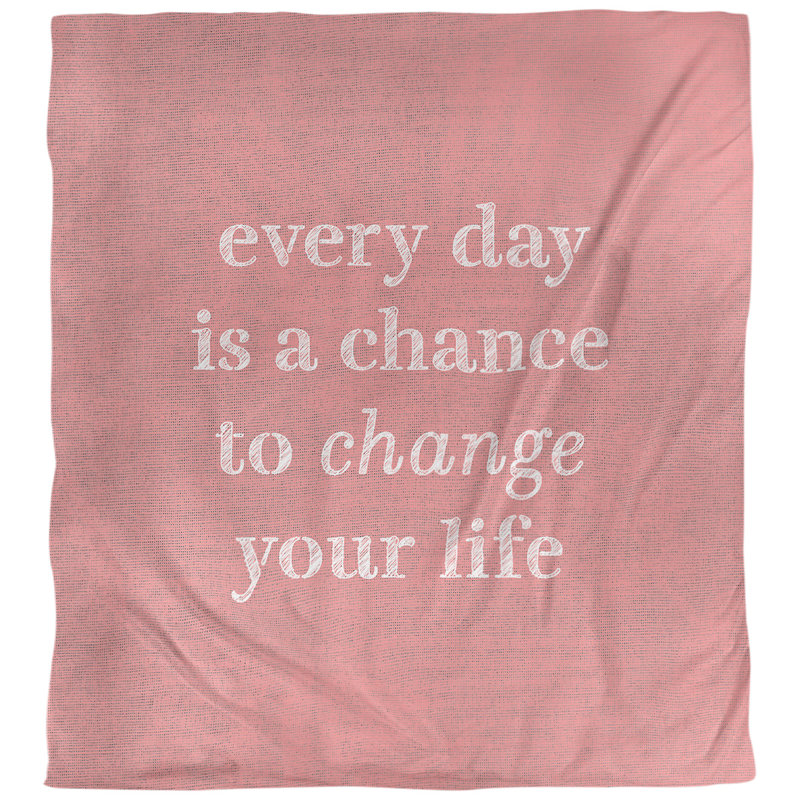 Housse de couette change your life quote, Housse de couette pour grand lit, Rouge / Blanc