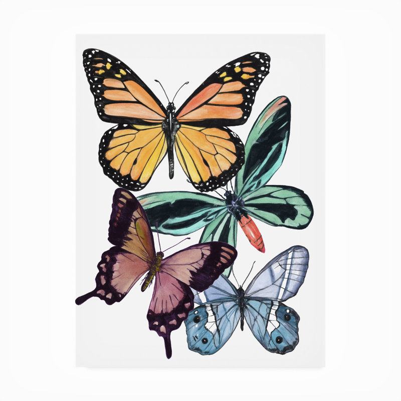 Décoration murale d'extérieur Alayzhia Butterfly Swatches I, L 18 po x H 24 po