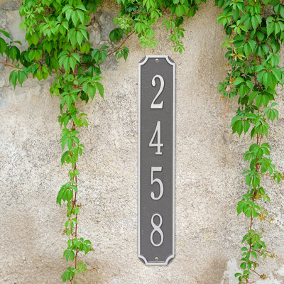 Plaque d'adresse verticale coupée