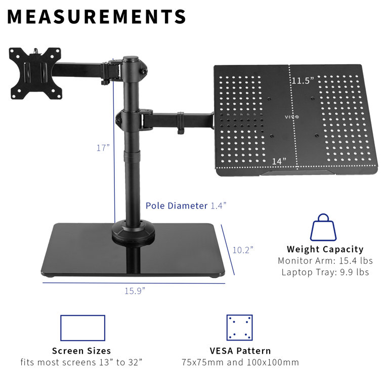 Vivo Multi-Screen Desktop Stand | Wayfair