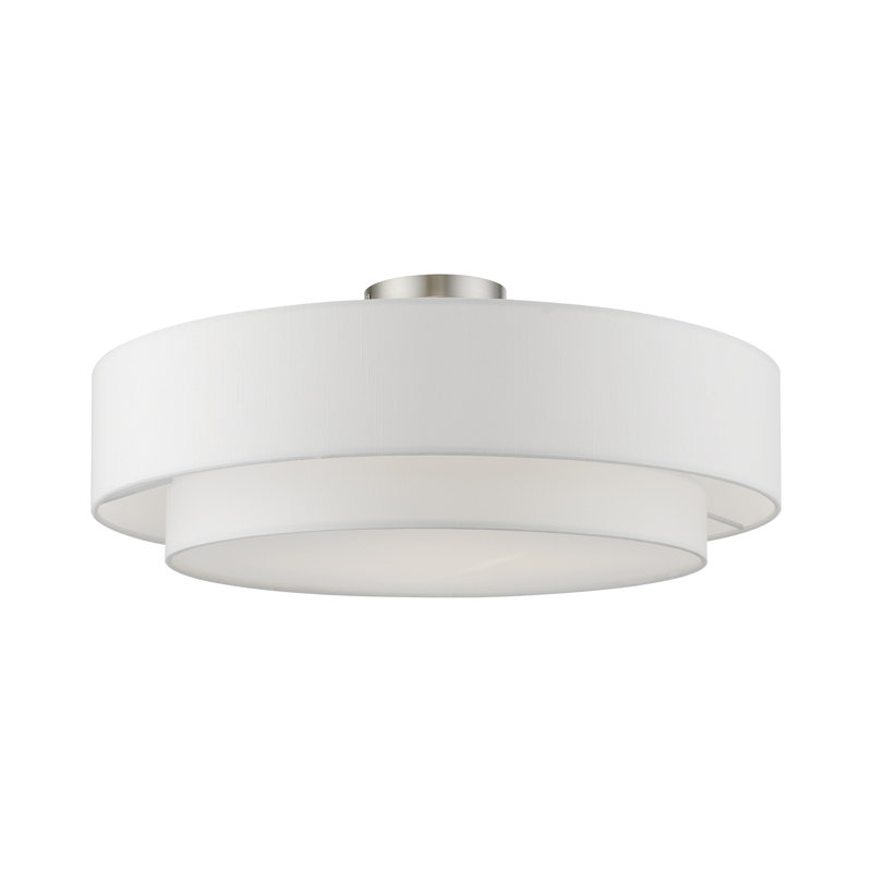 Areial 3-Light 18" Semi Flush Mount, 6.25" H x 18" W x 18" D, 3