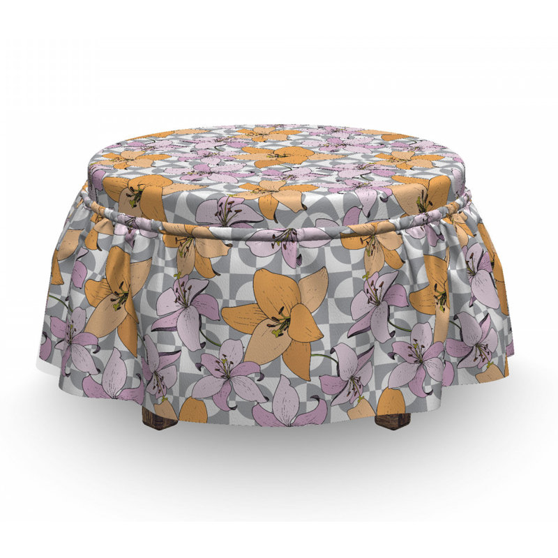 Housse pour repose-pieds à coussins carrés