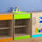 Bright Beginnings Commercial Grade Wooden Children's Kitchen Sink and Integrated Storage