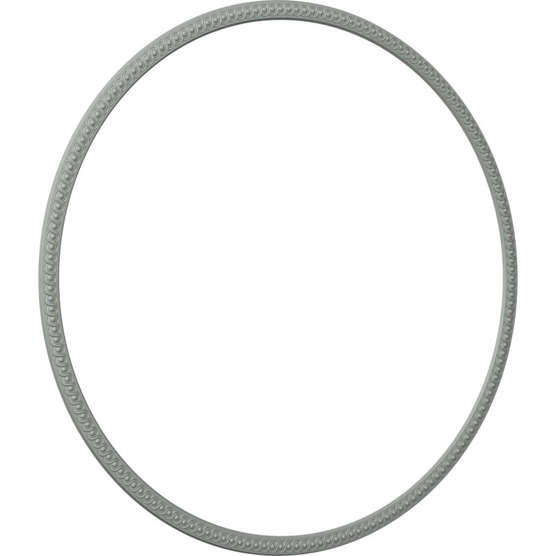 Ensemble d'anneaux de plafond Hillsborough, H 63,5 po x l 63,5 po x P 0,5 po, Simple (1/4 d'un cercle complet)