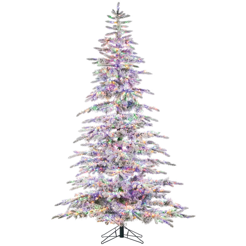 6.5' Flocked Mountain Pine, 7.5' H