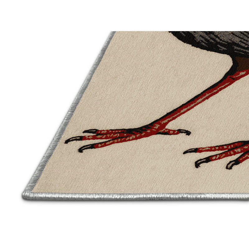  Tapis lavable à pattes rouges, Tapis de couloir 2 pi x 4 pi
