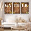Rustic Farmhouse Dining Room Decor Cute Gather Signs, Home Wall Decor - 'Home Sweet Home' Sunflower Butterfly 12"X16"