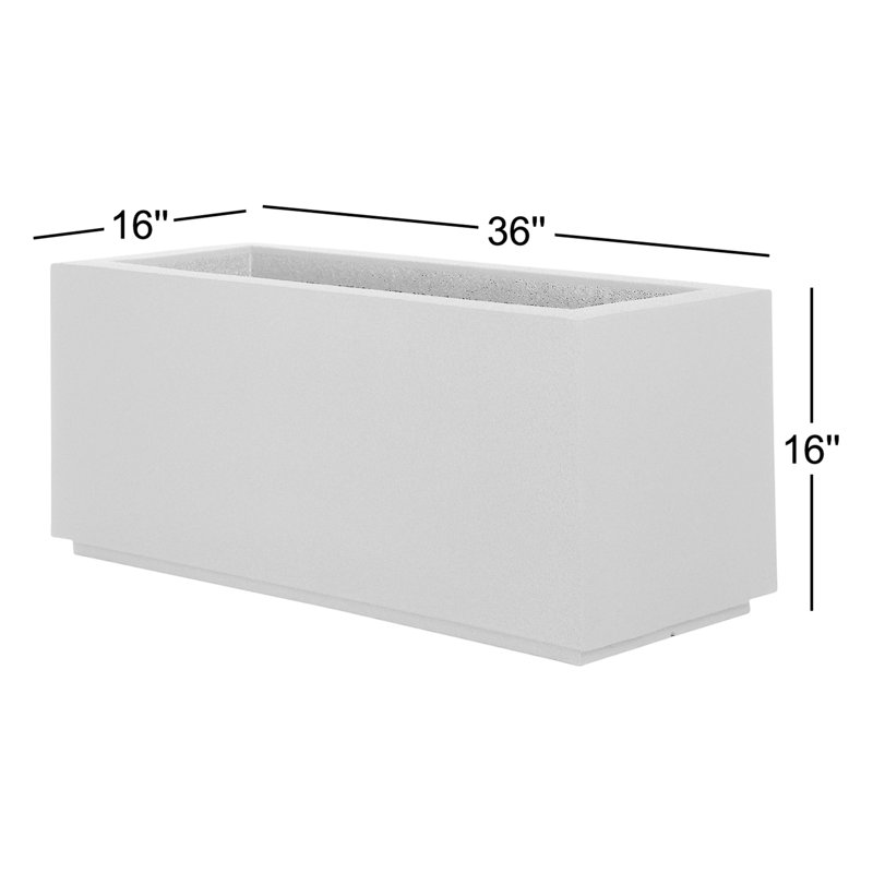 Argentine Trough Planter, Gray Granite