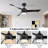54'' 3 - Blade Propeller Ceiling Fan With Lights Kit And Remote Control