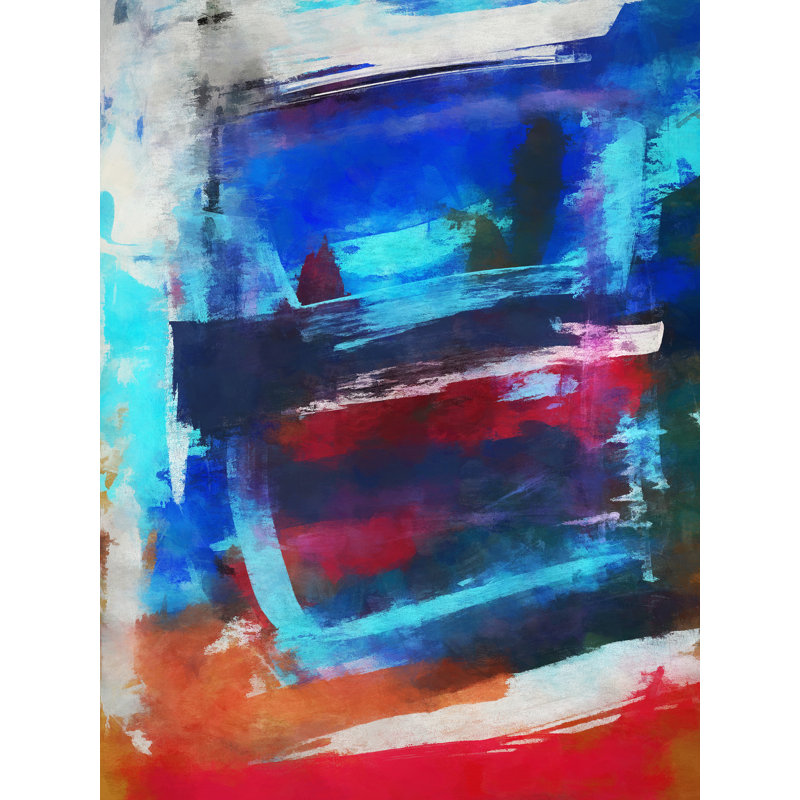 Abstract Composition 1025 Print by Angel Estevez, Black Framed Paper, 31.25" H x 25.25" W