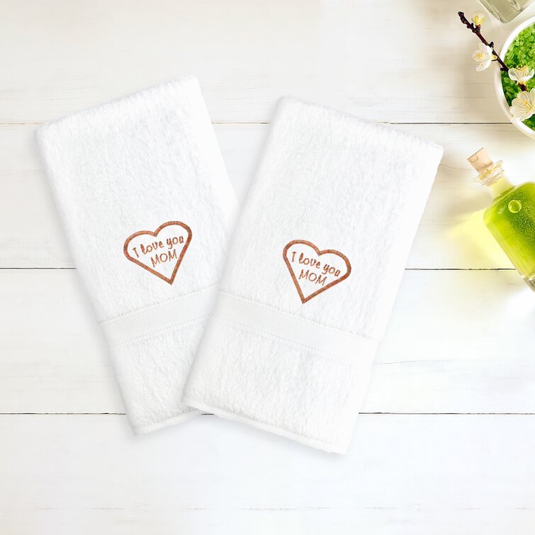 Linum Home Textiles Mom & Dad 100% Cotton Hand Towel | Wayfair