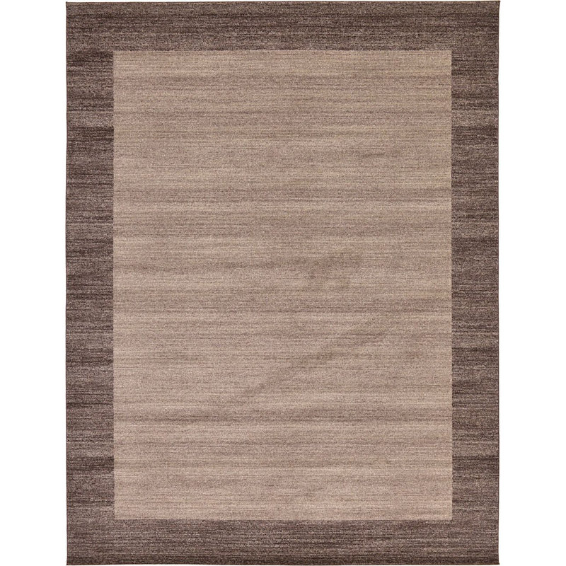 Tapis géométrique brun clair Desdemona, Rectangle 10 pi x 13 pi