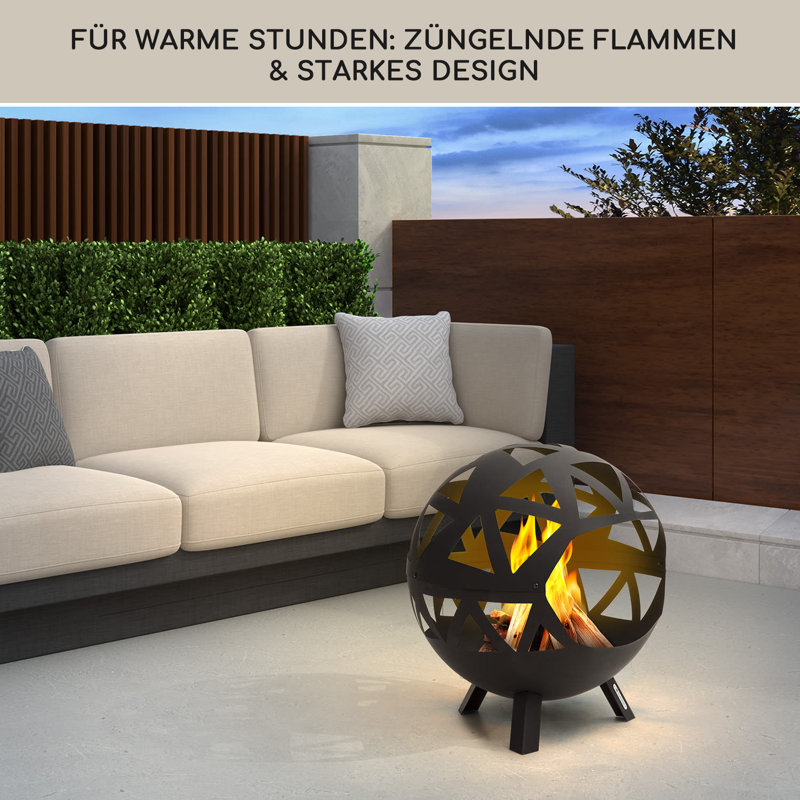 Colima Circle Wood Burning Smokeless Fire Pit, Black