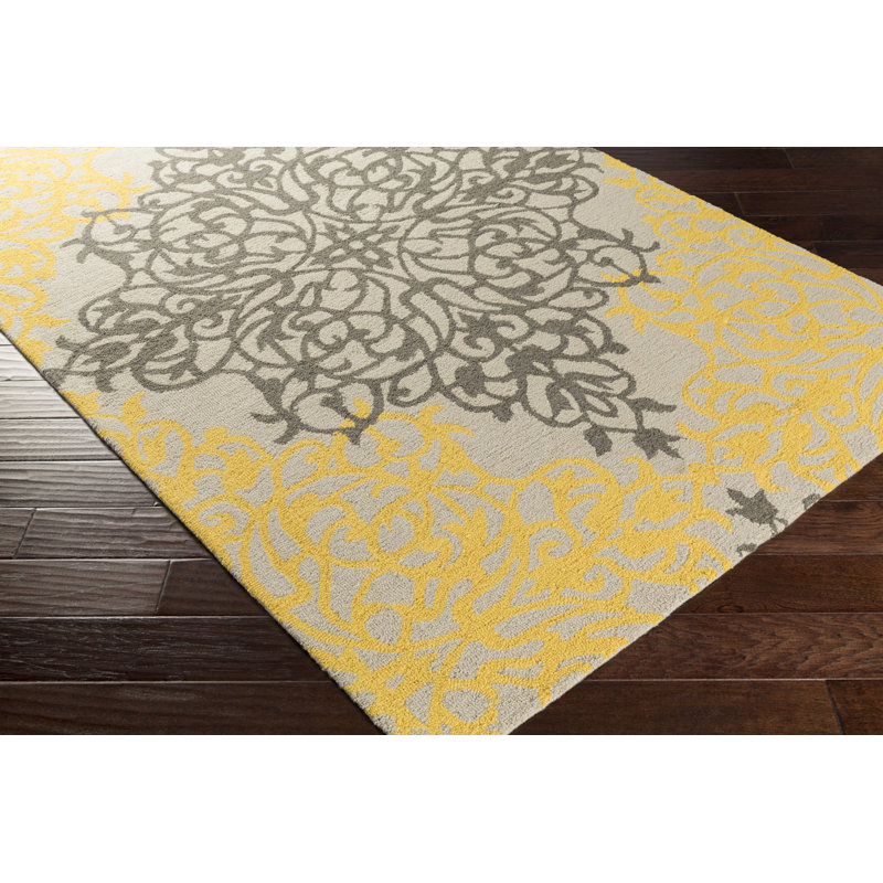 Kerner Wool Floral Indoor Rug, Rectangle 9' x 13'