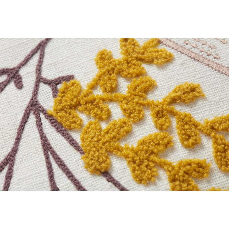 Embroidered Throw Pillow, No Fill