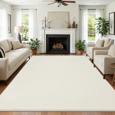 Silky Soft Faux Rabbit Fur Area Rug
