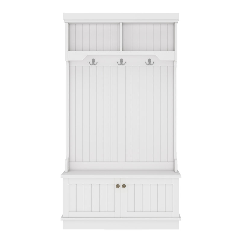 Multifunctional Storage Mdf Modern Entryway Hall Tree With Coat Hooks