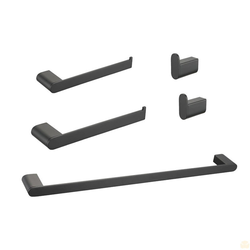 5- Piece Bathroom Hardware Set, Matte Black