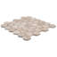 Wooden 2" Hexagon Polished Marble Mosaic Tile