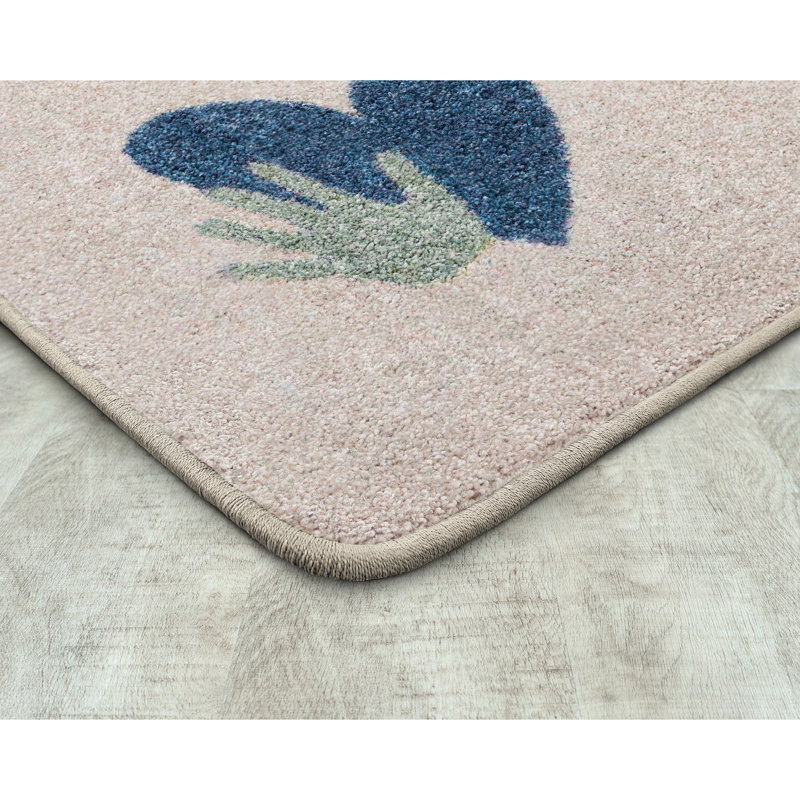 Alphabet for Everyone Area Rug in Color Multi, Rectangle 5'4" x 7'8"