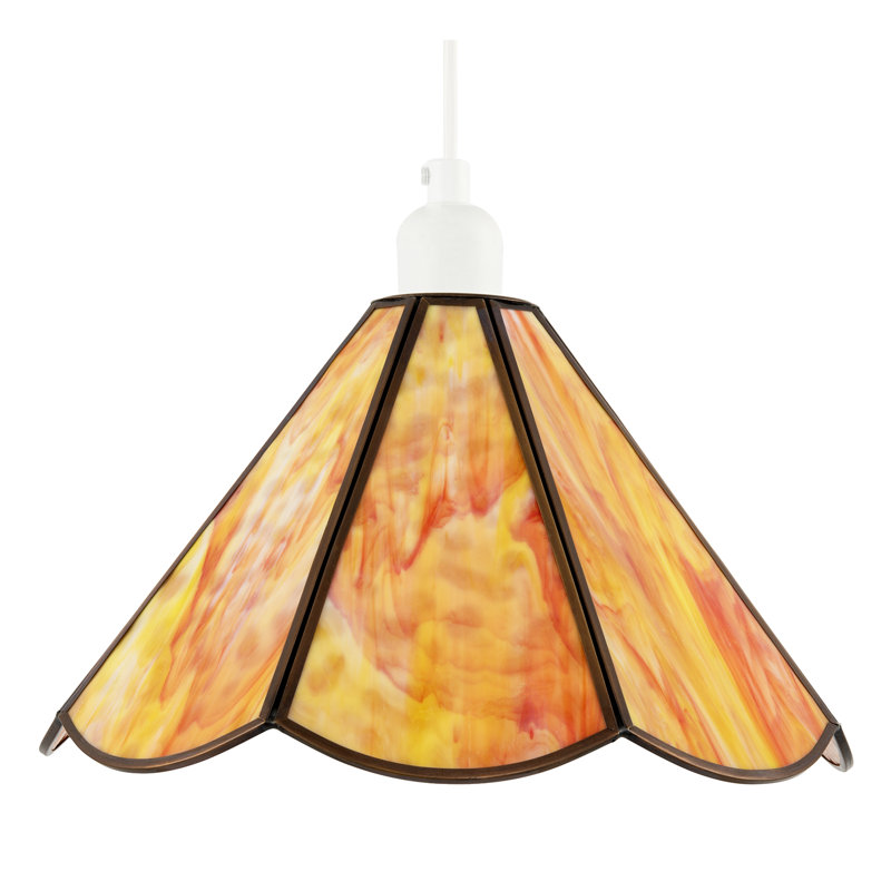 17cm H Glass Novelty Pendant Shade ( Screw On ), Orange