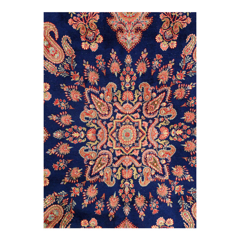 One-of-a-Kind Rectangle 9'8" X 13'7" Hand Knotted Area Rug