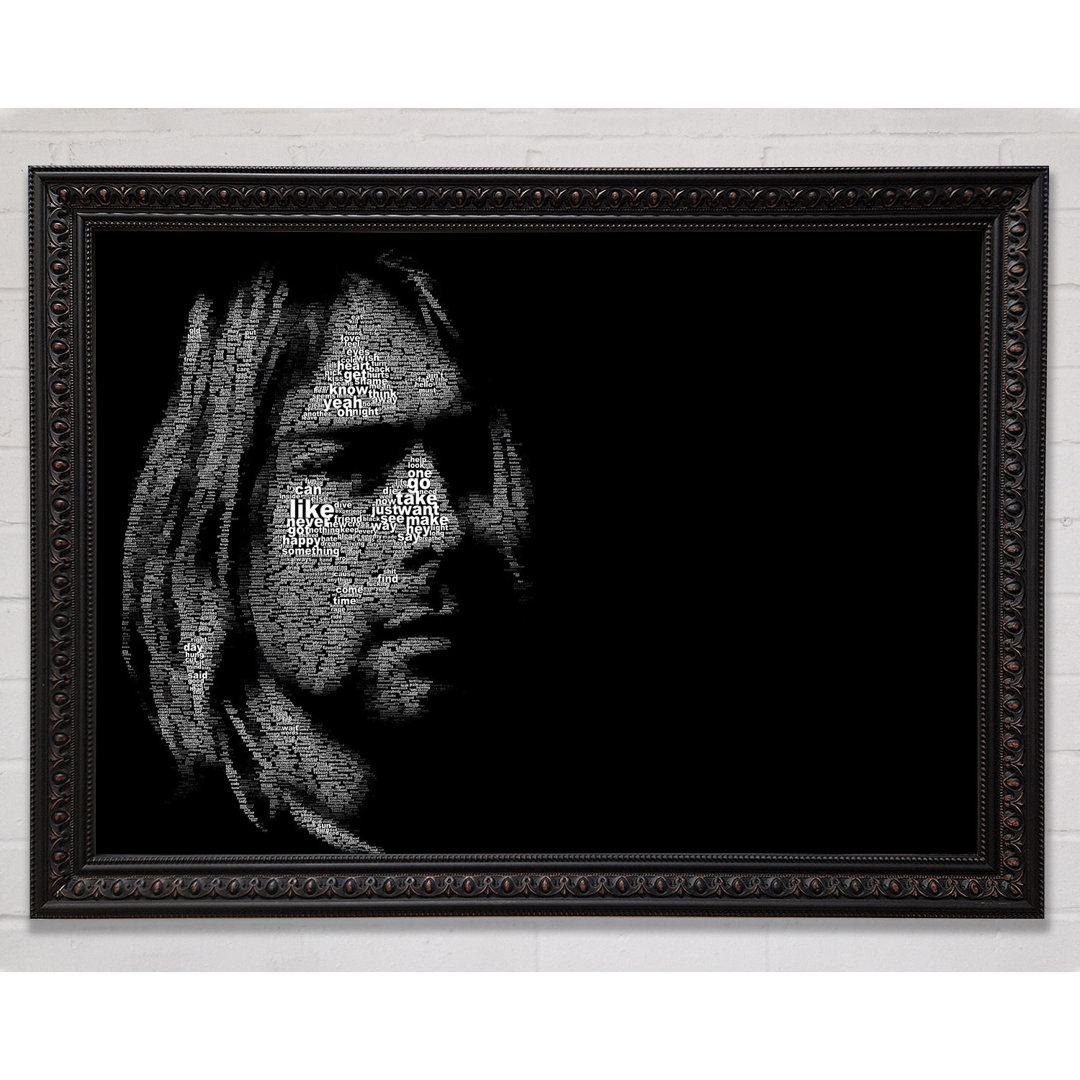 Kurt Cobain Portrait - Einzelner Bilderrahmen Kunstdrucke