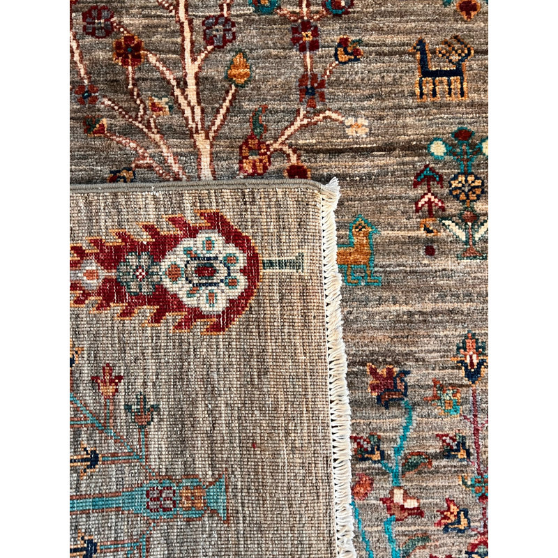 One-of-a-Kind Albertien Hand-Knotted New Age Wool Area Rug in Brown/Red/Orange
