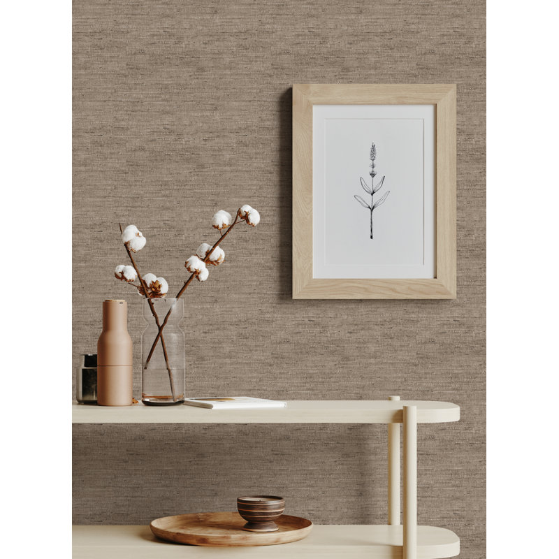 Mayerlin Smooth Peel and Stick Wallpaper Panel, 2' W x 18' H, Taupe