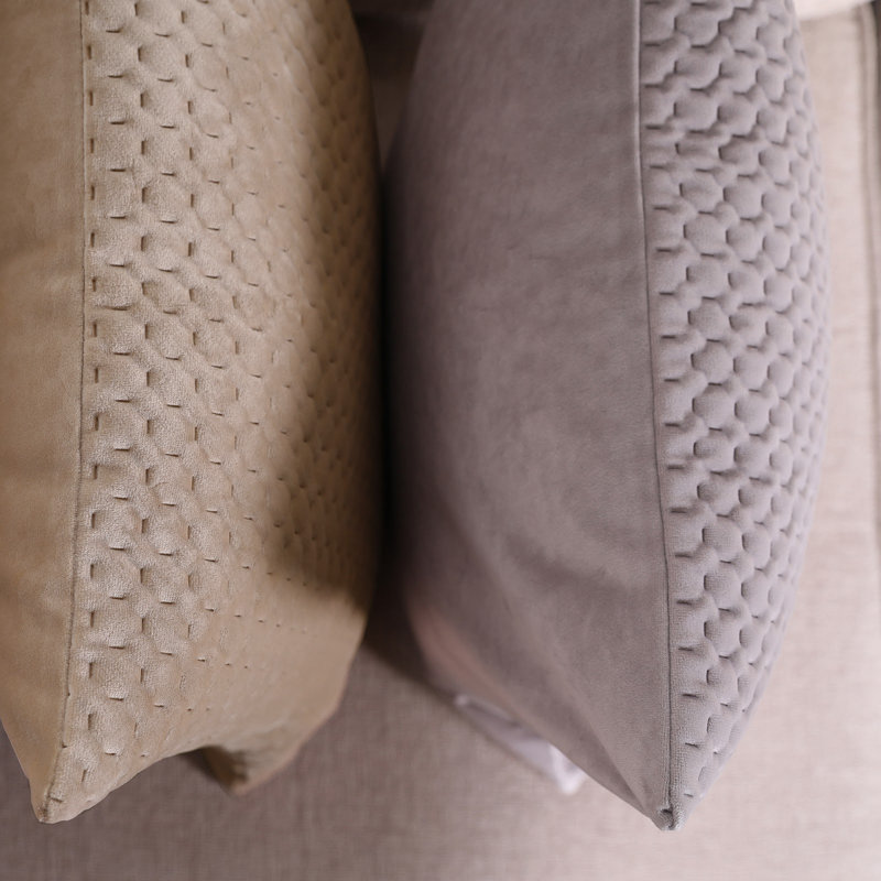 Nikolai Square Throw Pillow Cover, Beige