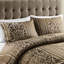 Édredon double / grand 6 pièces - Tissu, conception, rembourrage, taille lavable en machine avec coussins décoratifs, feuille, lavable