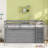 Loft Bed With Retractable Writing Desk And 4 Drawers, Wooden Loft Bed With Lateral Portable Desk And Shelves-1850184466-1850184467