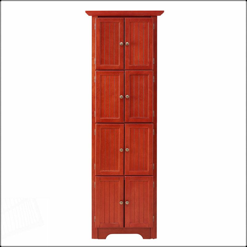 Armoire de rangement à 4 niveaux de 72 po avec 8 portes, idéale pour maximiser l'espace et organiser les articles essentiels dans n'importe quelle pièce