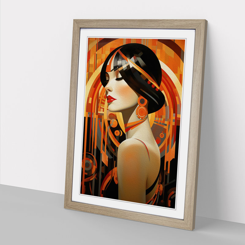 Single Picture Frame Print on Wood, Oak Framed, 34cm H x 25cm W