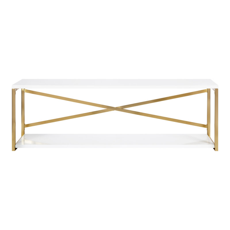 Naela Accent Shelf, White/Gold