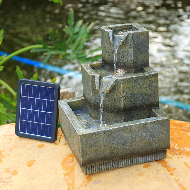 Weather Resistant Floor Fountain with Light