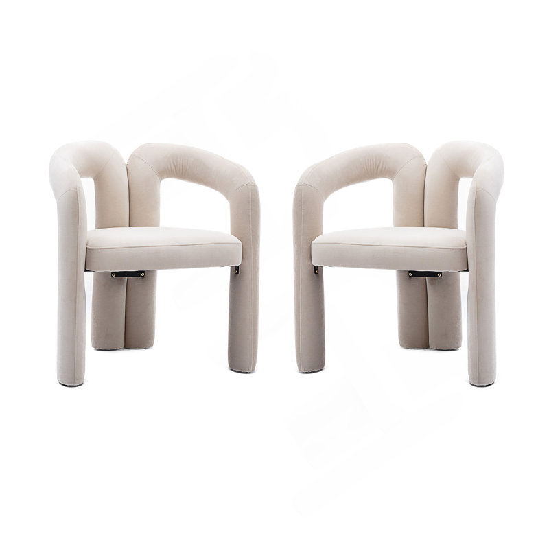 Ensemble de 2 chaises d'appoint rembourrées, confortables et élégantes pour la salle à manger et le salon