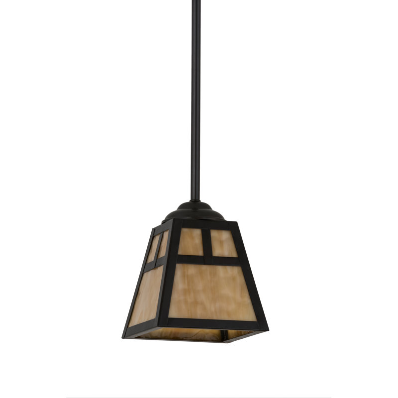 Luminaire suspendu pour dôme simple 1 lumières "t" mission, H 30,5 po x l 8,75 po x P 8,75 po
