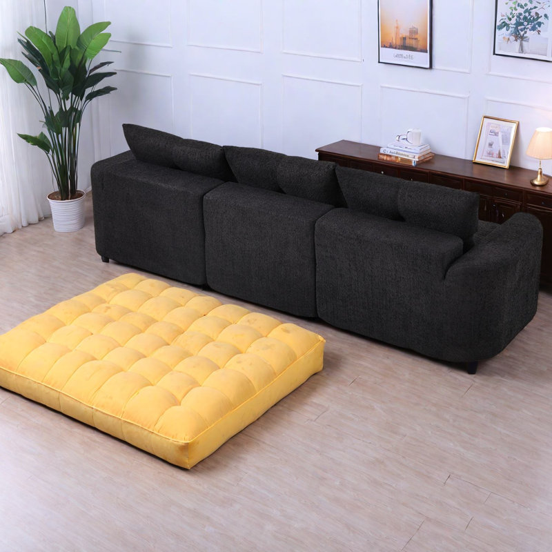 Compression Large Chenille Sofas, Modern 3 Seat Cloud Couch for Home