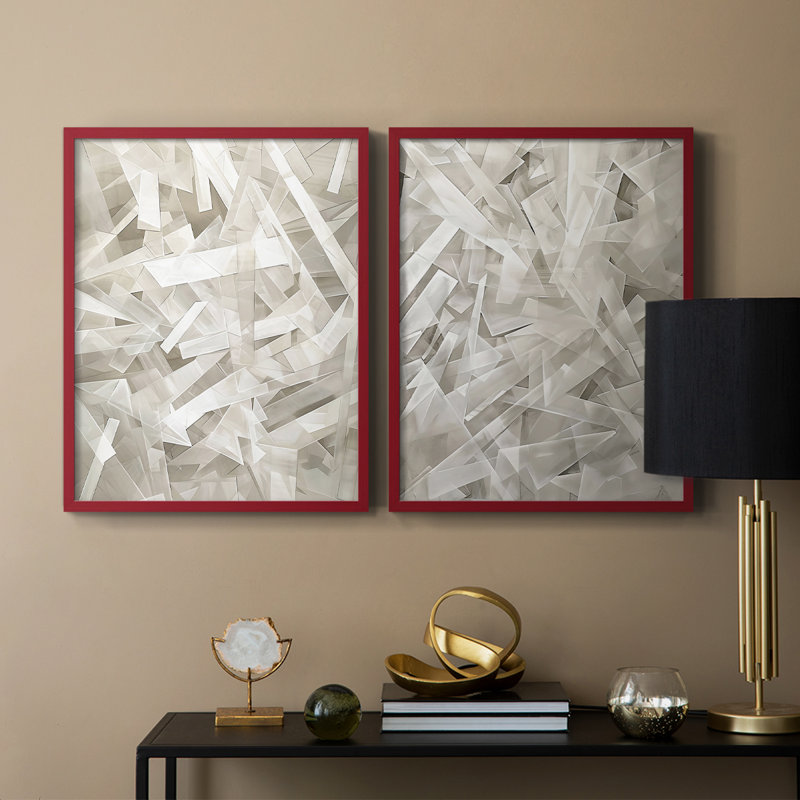 ABSTRACT Series XLVI - reproduction encadrée de qualité supérieure - prête à être accrochée - aucun clou requis - aucun clou requis