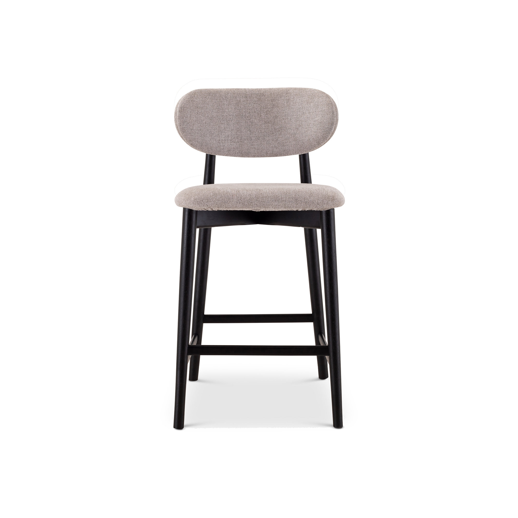 Lucia Bar/Counter Stool - Harvest Jute Seat - Ebano Frame, Counter Stool (26" Seat Height), Black
